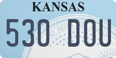 KS license plate 530DOU