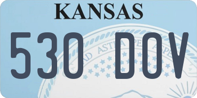 KS license plate 530DOV