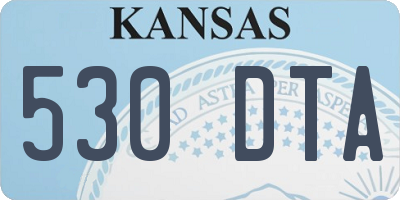 KS license plate 530DTA