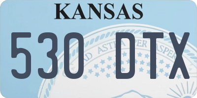 KS license plate 530DTX