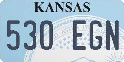KS license plate 530EGN