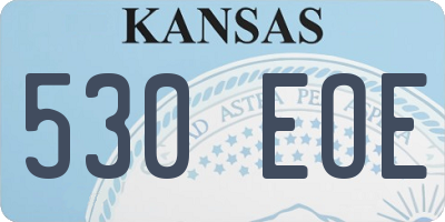 KS license plate 530EOE