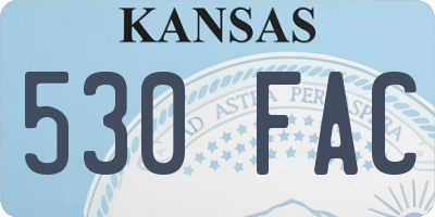 KS license plate 530FAC