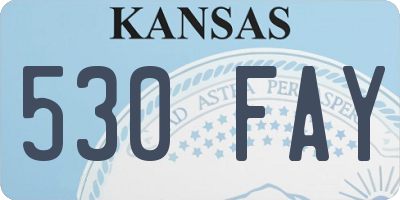 KS license plate 530FAY