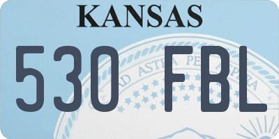 KS license plate 530FBL