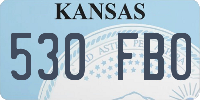 KS license plate 530FBO