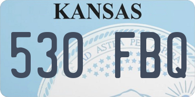KS license plate 530FBQ