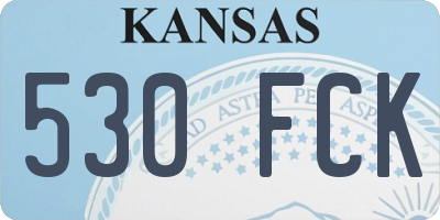 KS license plate 530FCK