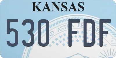 KS license plate 530FDF
