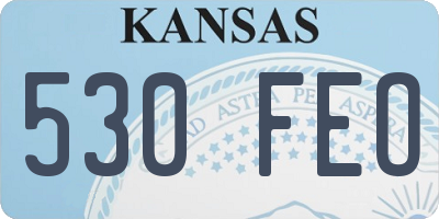 KS license plate 530FEO