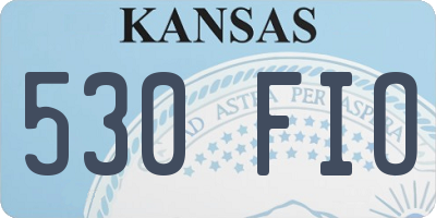 KS license plate 530FIO