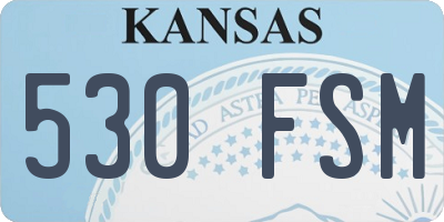 KS license plate 530FSM