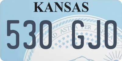 KS license plate 530GJO