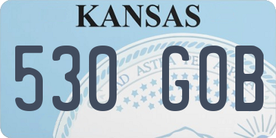 KS license plate 530GOB