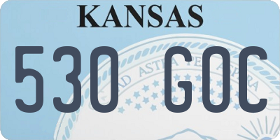 KS license plate 530GOC