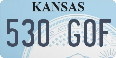 KS license plate 530GOF
