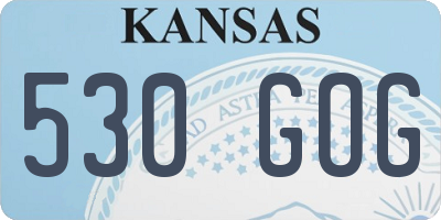KS license plate 530GOG