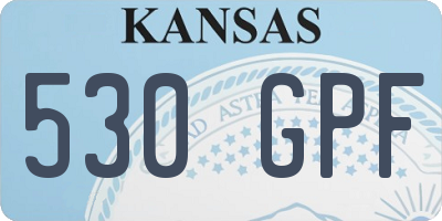 KS license plate 530GPF