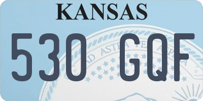 KS license plate 530GQF