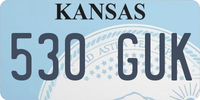 KS license plate 530GUK