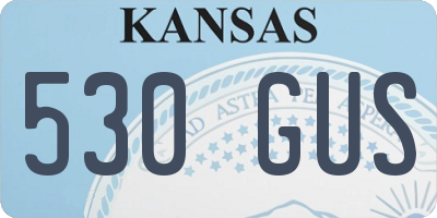 KS license plate 530GUS