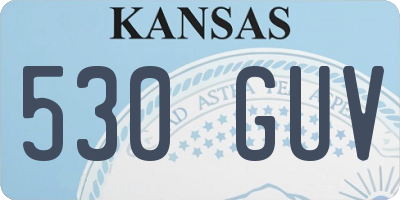 KS license plate 530GUV