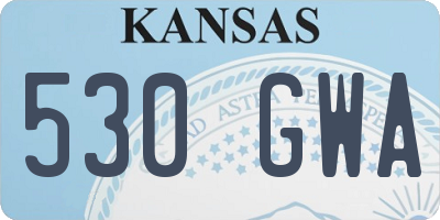 KS license plate 530GWA