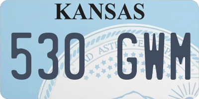 KS license plate 530GWM