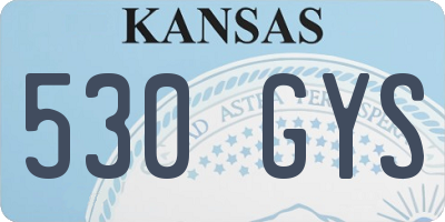 KS license plate 530GYS