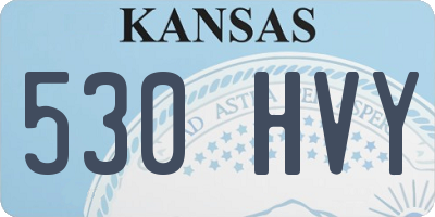 KS license plate 530HVY