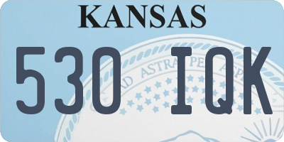 KS license plate 530IQK