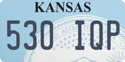 KS license plate 530IQP