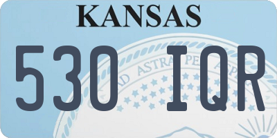 KS license plate 530IQR