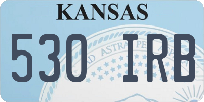 KS license plate 530IRB
