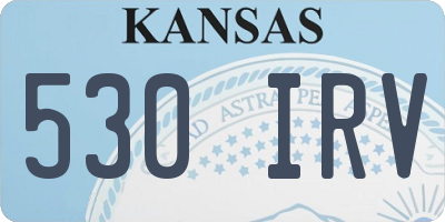 KS license plate 530IRV