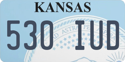KS license plate 530IUD