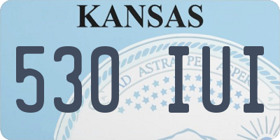 KS license plate 530IUI