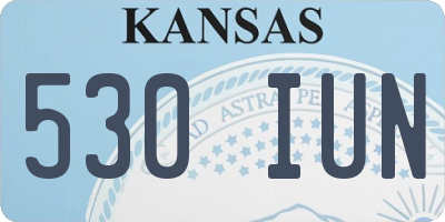 KS license plate 530IUN