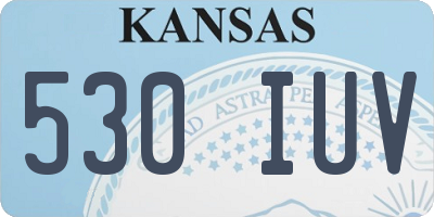 KS license plate 530IUV