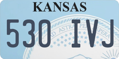 KS license plate 530IVJ