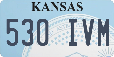 KS license plate 530IVM
