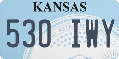 KS license plate 530IWY