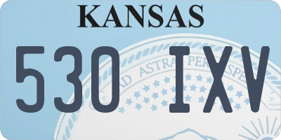 KS license plate 530IXV