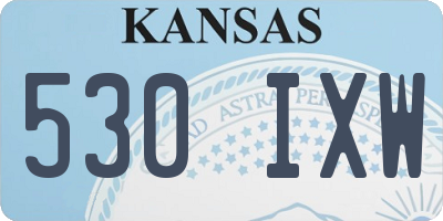 KS license plate 530IXW