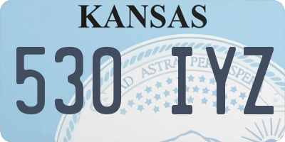 KS license plate 530IYZ