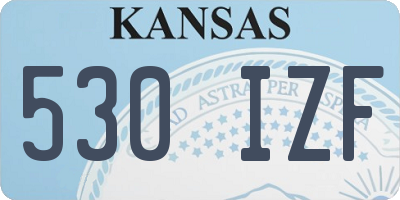 KS license plate 530IZF