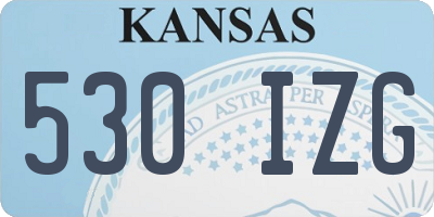 KS license plate 530IZG