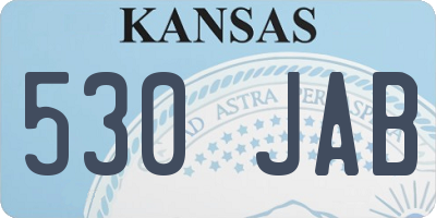KS license plate 530JAB