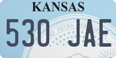 KS license plate 530JAE