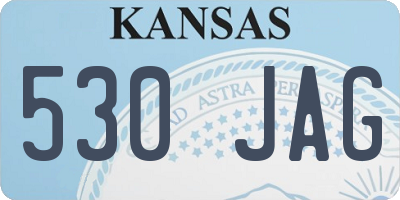 KS license plate 530JAG